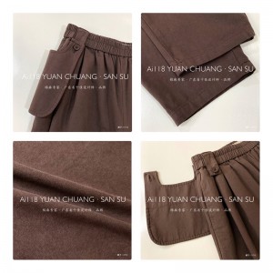 あらゆる機会にフィットするように調整されたルーズレディースパンツ、最も快適なカジュアルスタイルのコットンリネンカスタム11713スタイリッシュでルーズパンツ