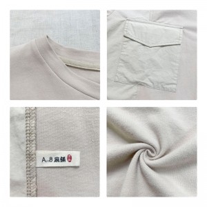 ゆったりしたデザイン・ミニマリスト丸襟スタイルは、スタイル・カジュアル・コットンとリネン特大のカスタム12635スウェットシャツを縫い合わせました