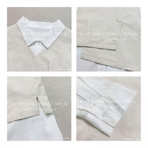 ルーズフィットデザインミニマイザスタイリッシュカジュアルカジュアルカラーストライプチェックオーバーサイズカスタム19502ルーズシャツ+ウエストストッキング