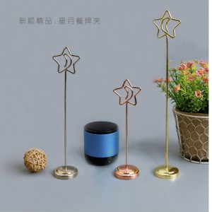 TMJ PP - 540ブランドハイエンドクリエイティブステンレス鋼クリップ垂直デスクトップテーブルカードラック皿価格商品表示