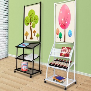 TMJ-549卸売ポータブルフロアパウダーコーティングメタルマガジンディスプレイラック