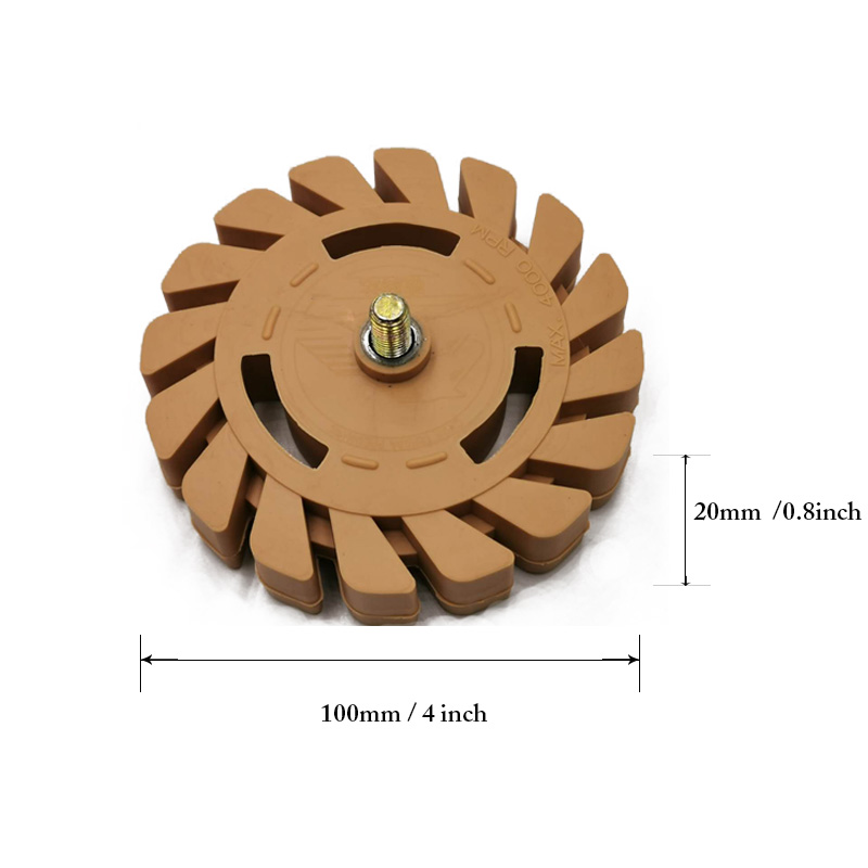 4インチラバー消しゴムホイールデカール除去ホイールデカール車壁紙セラミッククリーニングツール
