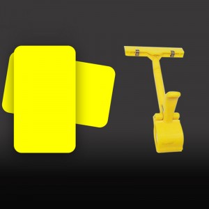 TMJ POP038ネームプレート上のクリアストラップ粘着性プラスチッククリップA6スーパーマーケットの棚アクリルサインホルダー11X14アクリルラベルホルダー