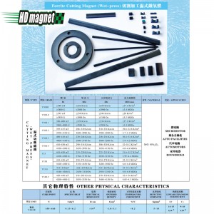 フェライトカッティングマグネット（ウェットプレス）