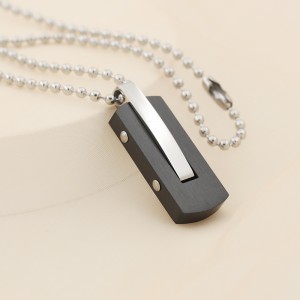 卸売ステンレス鋼ツートンカラーメッキペンダントネックレス