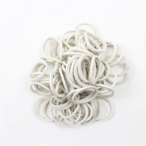 工場卸売白小ゴムリング高温と老化耐性電子データケーブルストラップストラップゴムバンド