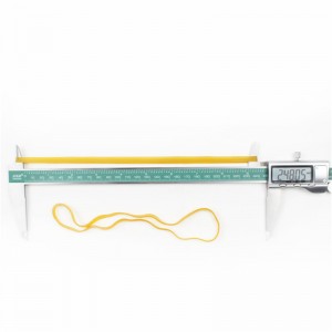 工場でカスタマイズされた天然ゴム黄色透明高弾性強靭性アンチエイジング工業用輪ゴム