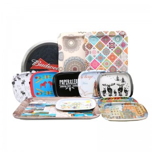 カスタマイズされた錫トレイ雑草トレイタバコトレイローリングトレイ卸売のための煙トレイ