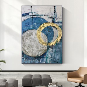 室外装飾のための新しいデザイン100％手描きのキャンバスアート写真抽象的なビンテージ油絵