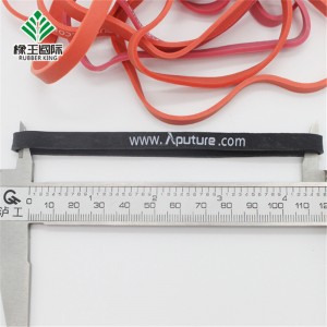 メーカーカスタムカラー、高弾性、防水、耐久性のある印刷広告ゴムバンド