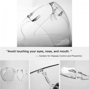 アンチフォグゴーグルユニセックスバイザーフルフェイス保護シールドメガネ