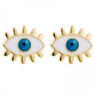 ヨーロッパとアメリカのクロスボーダーのファッション女性の銅滴りシンプルなイヤリングデビル\\\\のアイイヤリングIns日本の韓国語バージョンのイヤリング