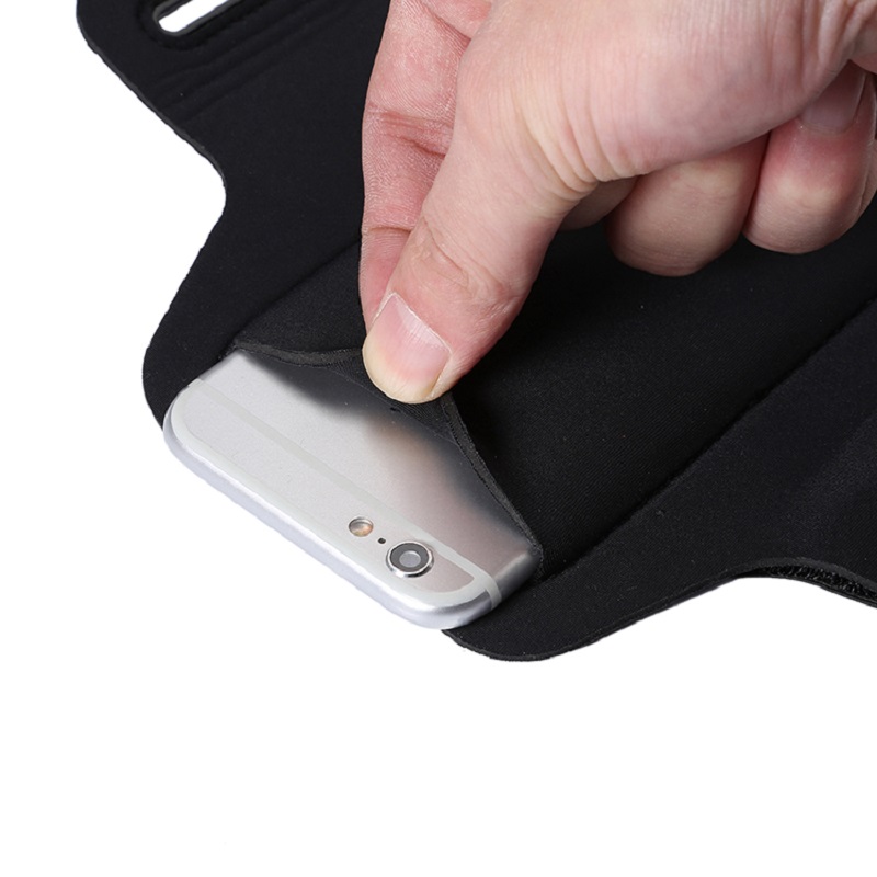 フリーサンプルはカスタマイズすることができますランニングスポーツLEDライトブラックアームバンド電話携帯電話バッグ