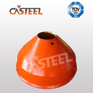 高性能HP200、HP300コーンクラッシャーボウルライナー、マントル、凹面リング