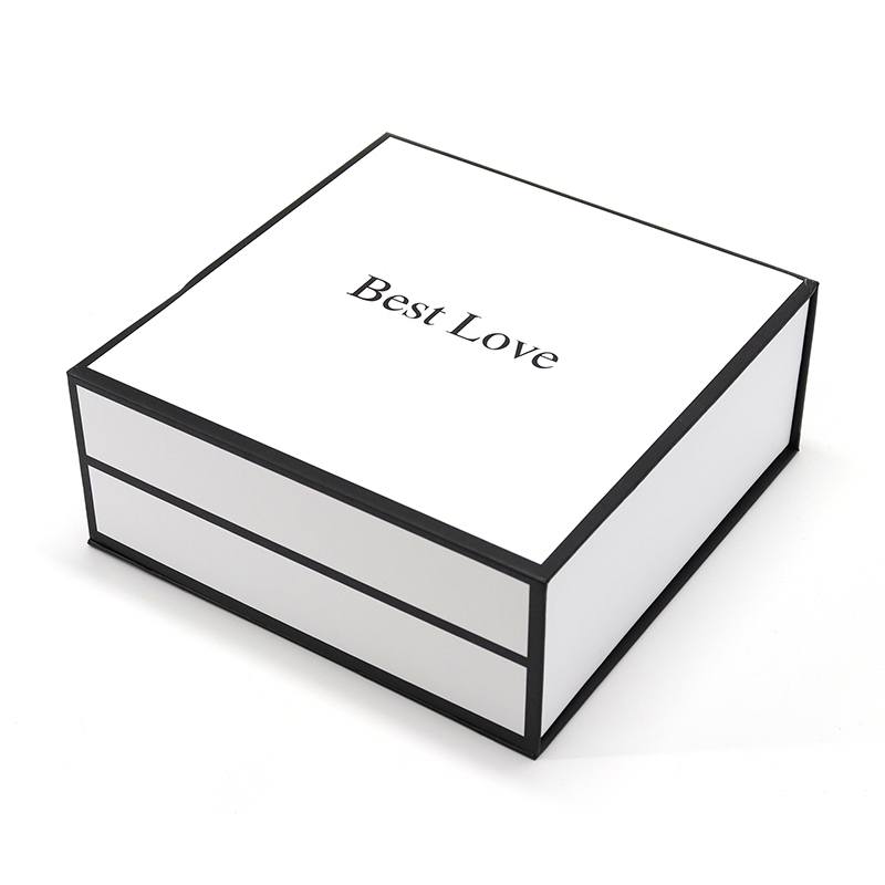 高級白いマグネットフラップ紙箱のフリップトップのギフトボックス服のドレスハンドバッグホワイトメーラーボックス