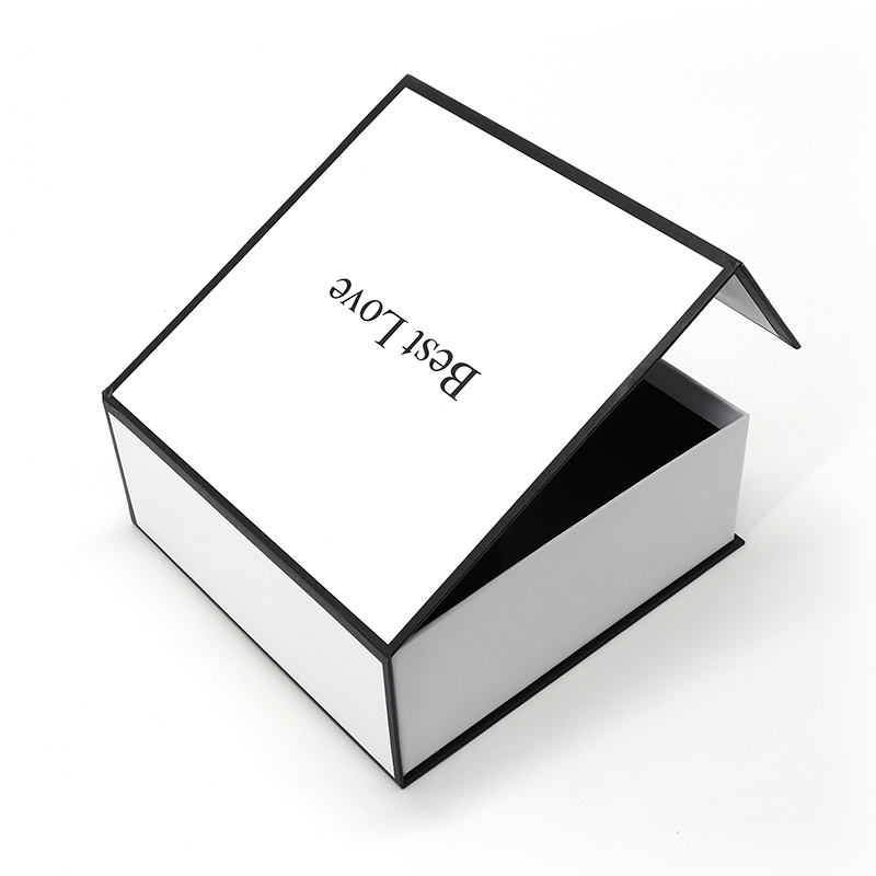 高級白いマグネットフラップ紙箱のフリップトップのギフトボックス服のドレスハンドバッグホワイトメーラーボックス