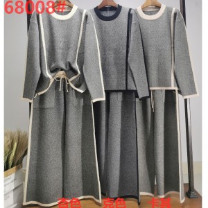 カジュアルなファッションの多用途ニットリネン2つの部分68008#