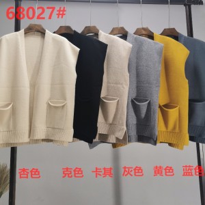 ファッショントレンドシンプルマッチニットショートカーディガンジャケット68027#