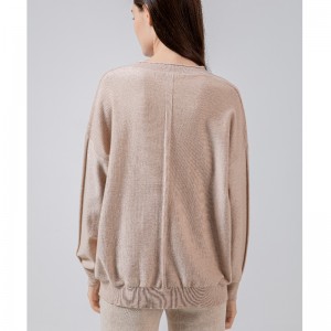 ファッショナブルな傾向カジュアルジョーカー財団ニットスモールUカラーシングルトップ68035#