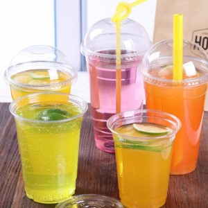 蓋付きの生分解性の堆肥化可能なPla透明なプラスチックカップ