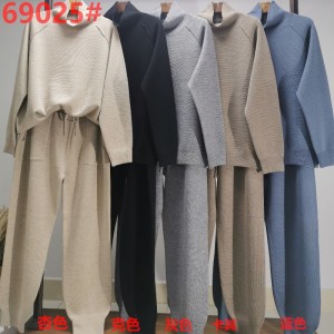 ファッショナブルなカジュアルジョーカーニットスポーツ2ピースセット69025#