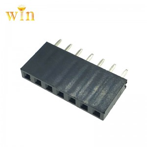 1x7p 180°垂直ディップピンヘッダー雌ソケットH8.5mm