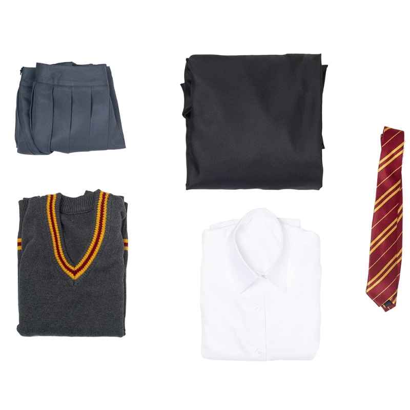 Harry Potter Hermione Grang Gryffindor Schoolコスプレ購入卸売ハロウィン衣装バルク