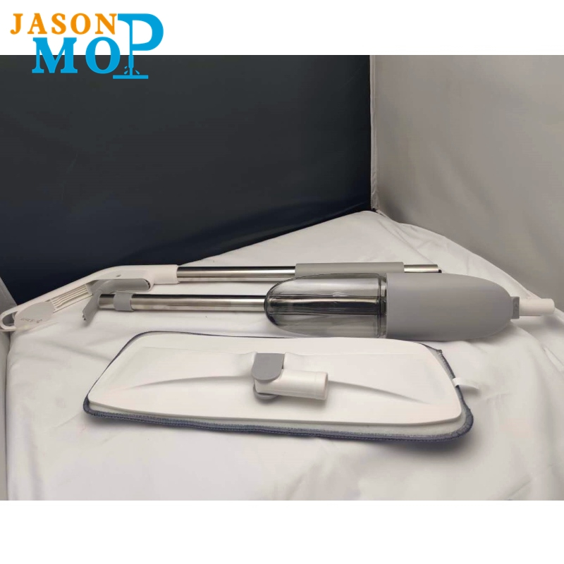 JASON 2020ステンレス鋼棒マイクロファイバークリーンフラットモップ付きの新しい水スプレーモップ