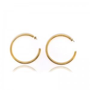 ステンレスゴールドメッキファッションフープイヤリング