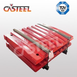 Lokomo C125Bジョークラッシャー部品、プレートジョー固定、ジョー可動式