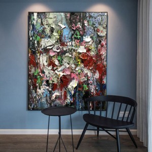 Wholesale階段エントランス壁装飾現代美術抽象ハンドメイドオイルキャンバス絵画絵画