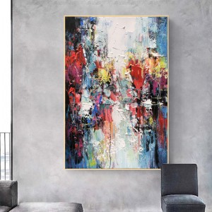 手作りの簡単な抽象的な手描きの入り口油絵家の装飾的なアート作業キャンバス