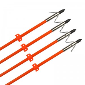 110021-OG ELONG屋外OD8MM 32インチボウフィッシング矢印ガラス繊維シャフトアーチェリー釣り