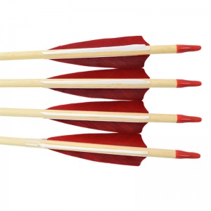 ターキーの羽のアーチェリーの撮影と狩猟のある屋外110260-01 28インチの木の矢印