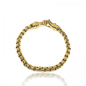 ヨーロッパとアメリカのファッションのステンレス鋼金メッキ寛大なパールチェーン、ブレスレット