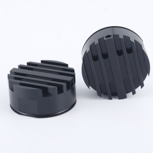 カスタム押出CNCの機械加工陽極酸化丸アルミ製ヒートシンクアルミ黒LEDプロファイルヒートシンク