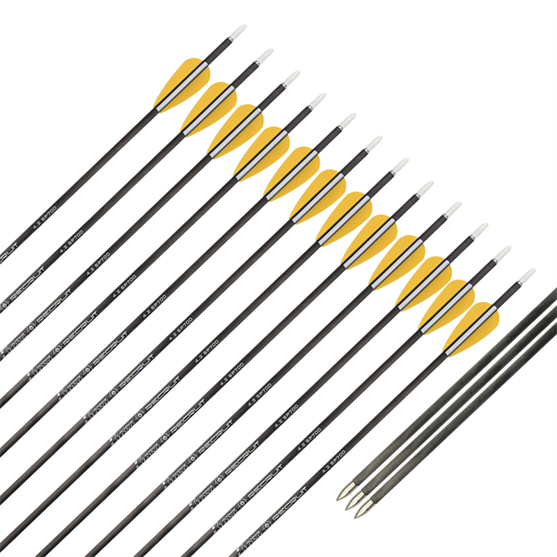 エレンアウトドア110322 ID4.2mm SP700カーボンファイバー矢印アーチェリー再発弓撮影
