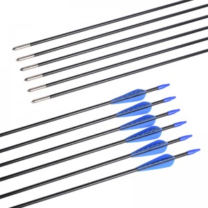 エレンアウトドア110099 ID5mm 28インチのガラス繊維の矢印タイガーパターンベーンアーチェリー撮影