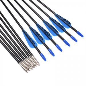 エレンアウトドア110099 ID5mm 28インチのガラス繊維の矢印タイガーパターンベーンアーチェリー撮影