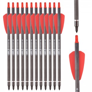 Nika Archery 113167-02 ID6.2mm 7.5inch炭素繊維クロスボウボルトプラスチックノックアーチェリー撮影COBRAシステムAdder/R9/RX