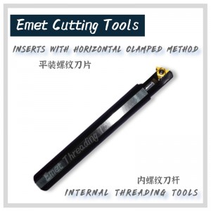 Emet Threading Tools/internal Threading Tools/external Threading Tools/insertは、垂直方式と水平方式の両方にクランプできます。
