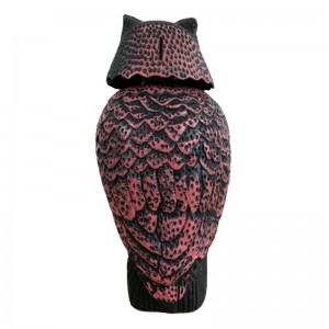 回転ヘッドと庭ヤード鳥忌避剤の屋外害虫の抑制のための現実的な鳥の白人プラスチックフクロウ