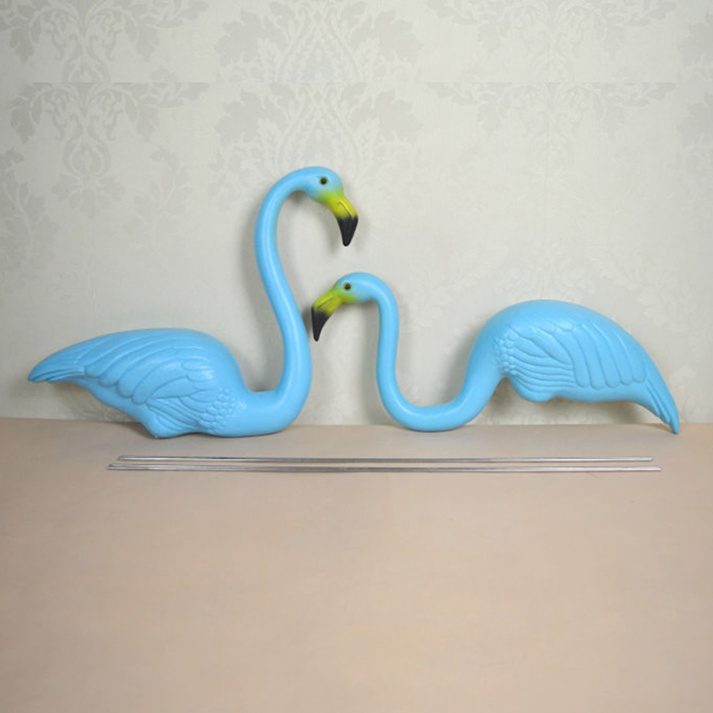 シミュレーションプラスチック製の青いフラミンゴの鳥ガーデニング動物の装飾の屋外用品