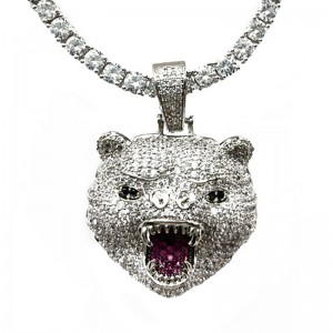 ヒップホップinlaidジルコンペンダントタイガーペンダント