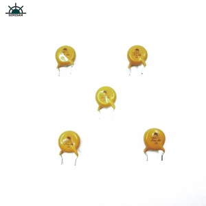 中国ODMパッシブエレクトロニクス部品、黄色のMOV 10mm HVR10D621K酸化亜鉛バリスタ