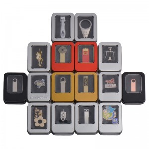 中国卸売食品等級の小さな長方形のギフト缶株の在庫があるフラッシュディスク錫箱（87mm * 60mm * 18mm）