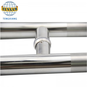 カスタマイズ可能な現代の円形の管Hタイプのステンレス鋼のスライド式プルドアバスルームアクセサリーシャワードアガラスハンドル