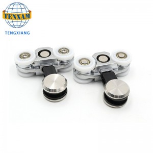 ぶら下がっている製品ステンレス鋼のガラスのスライドドアトラックローラー