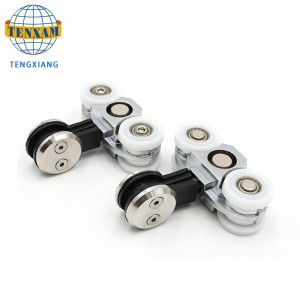 ぶら下がっている製品ステンレス鋼のガラスのスライドドアトラックローラー