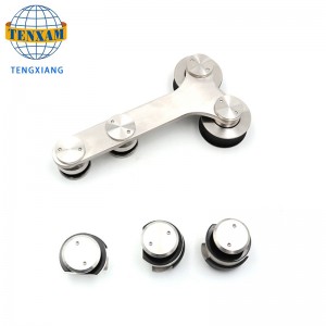 熱い販売製品ぶら下がっているホイールステンレス鋼のガラスのドアトラックローラーのスライドドアシステム